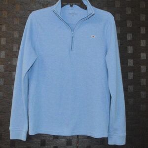 Vineyard Vines Boys' Saltwater Quarter-Zip Hull Blue Pullover Easter Sweater Top